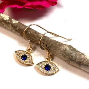 Evil Eye Earrings, Hamsa, Protection, Minimalist